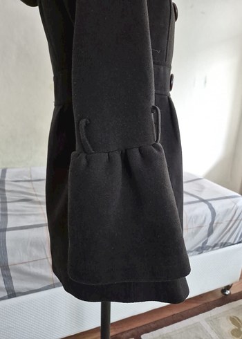 Kadın Çift Düğmeli Kışlık Kaban Vintage Military - Görsel 3