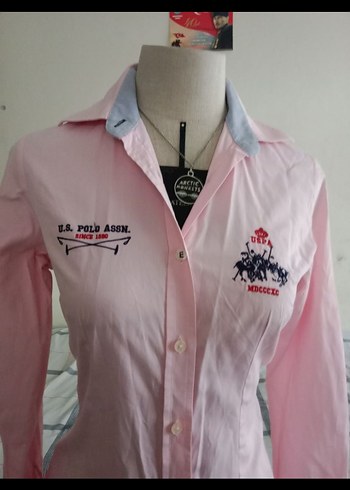 Pembe Uzun Kollu Düğmeli Kadın Gömlek - Görsel 4