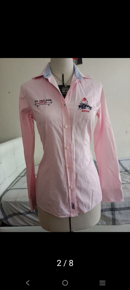 Pembe Uzun Kollu Düğmeli Kadın Gömlek - Görsel 2