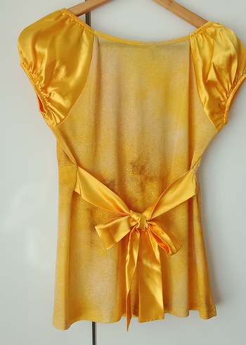 American Vintage Sarı Drapeli Bohem Bluz