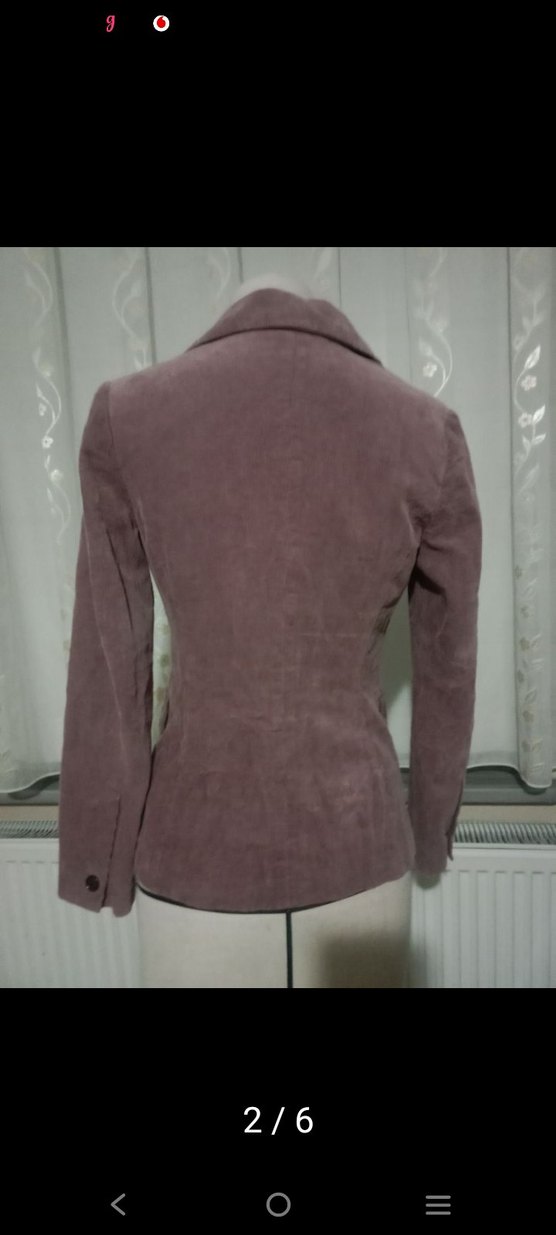 Darc Pink Vücuda Oturan Kadife Kadın Blazer Ceket - Görsel 4