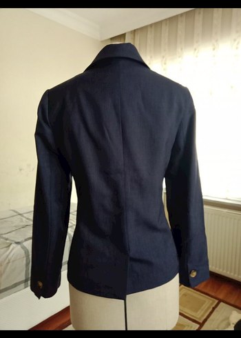 Lacivert Klasik Kesim Kadın Blazer Ceket - Görsel 2