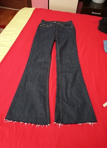 34 Beden Trendyol İspanyol paça kot pantolon #vintage #yk2