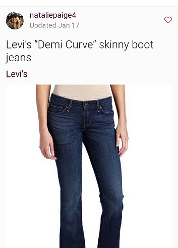Levis Orijinal Levi's İ demi curve modern skin kot pantolon 