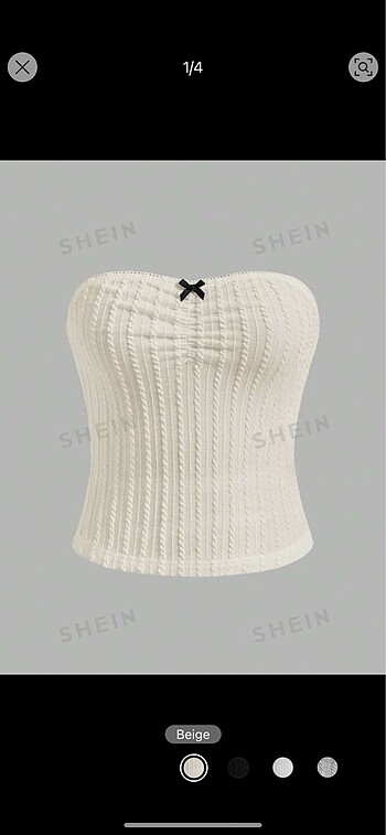 shein straplez crop