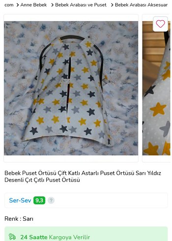 Yıldız Desenli Puset Örtüsü - Görsel 4