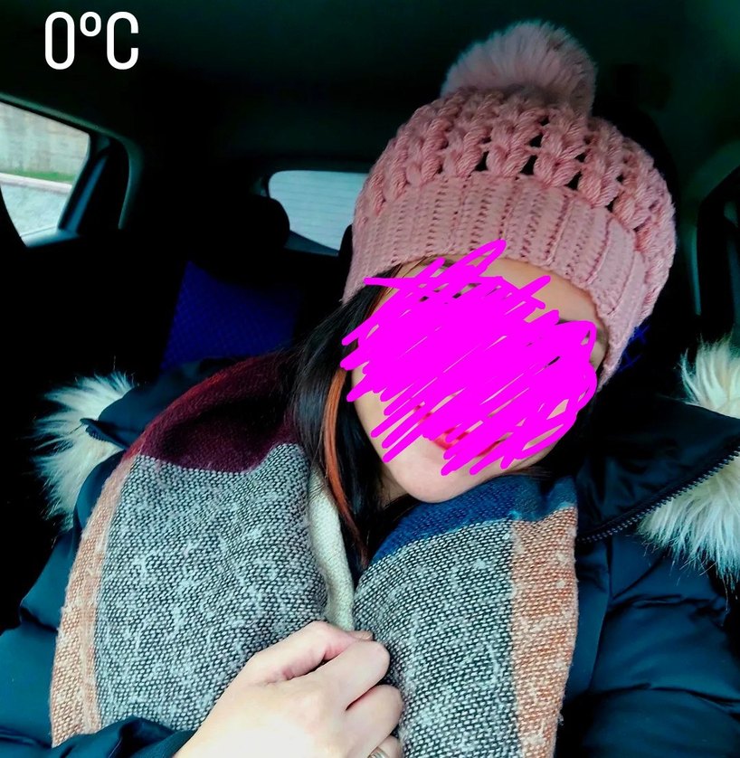 Gül Kurusu Örgü Kadın Bere Ponponlu - Görsel 3