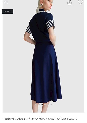 Mavi Midi Kadın Uzun Etek - Görsel 2