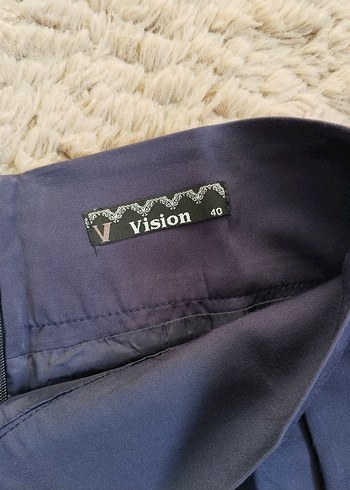 Lacivert Pileli Uzun Kadın Etek - Görsel 4