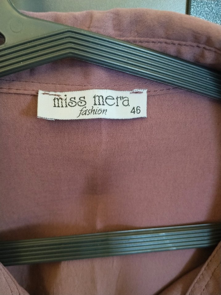 Gömlek Yaka Tek Cepli Uzun Gömlek Gül Kurusu - Görsel 3