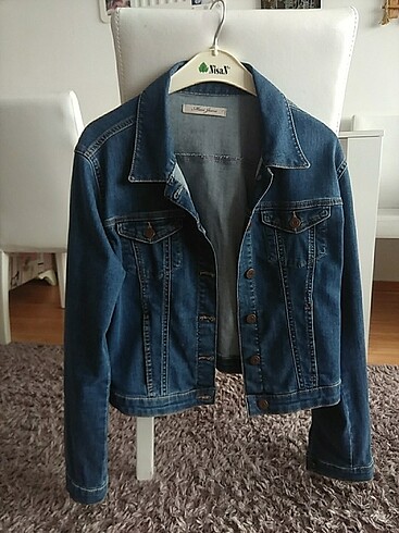 Orjinal mavi jeans kot ceket 