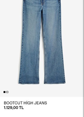 Kadın Mavi Bootcut Yüksek Bel Kot Pantolon