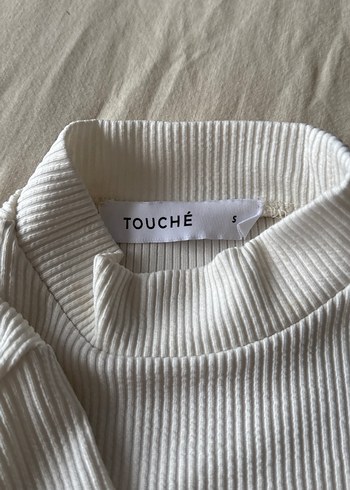 ToucheBeyaz Yüksek Yaka Kadın Triko - Görsel 3