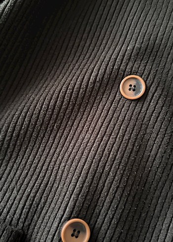 Düğmeli Siyah Süet ceket 38 benden alvina - Görsel 2