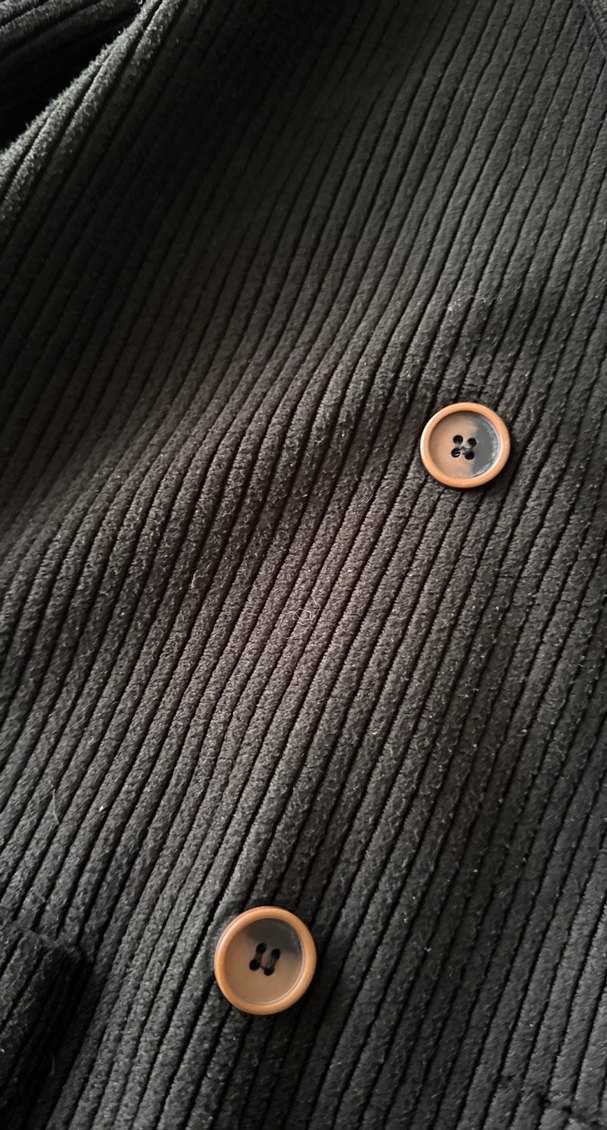 Düğmeli Siyah Süet ceket 38 benden alvina - Görsel 2