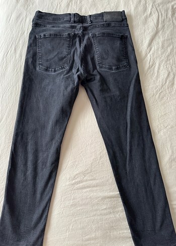 Gri Dar Kesim Yumuşak Denim Pantolon 34/38 - Görsel 2
