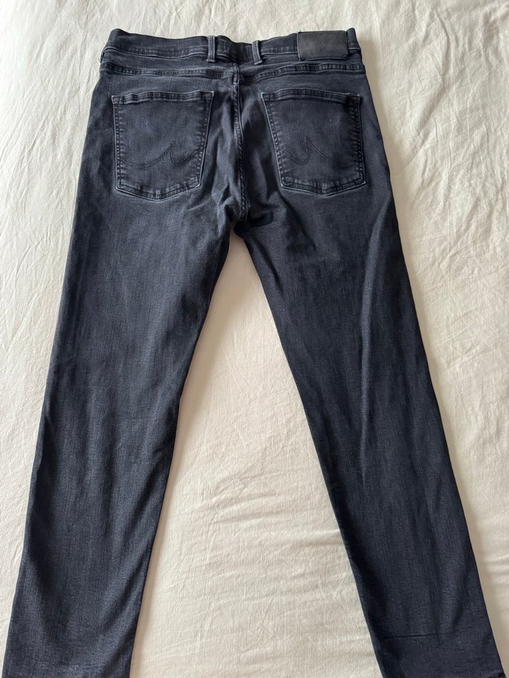Gri Dar Kesim Yumuşak Denim Pantolon 34/38 - Görsel 2