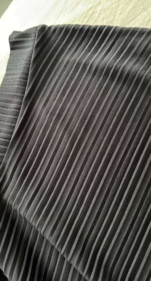 Siyah koton  Piliseli Uzun Kolsuz Elbise - Görsel 2