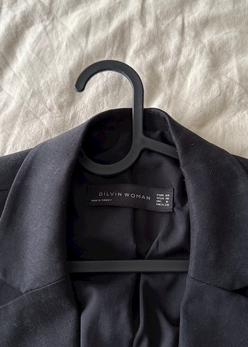 Kadın Siyah Süet Düğmeli Ofis Ceketi - Görsel 4