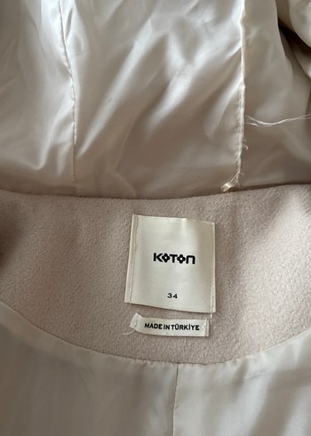 Bej Midi Kadın Kaban Kürklü Kapüşonlu - Görsel 3