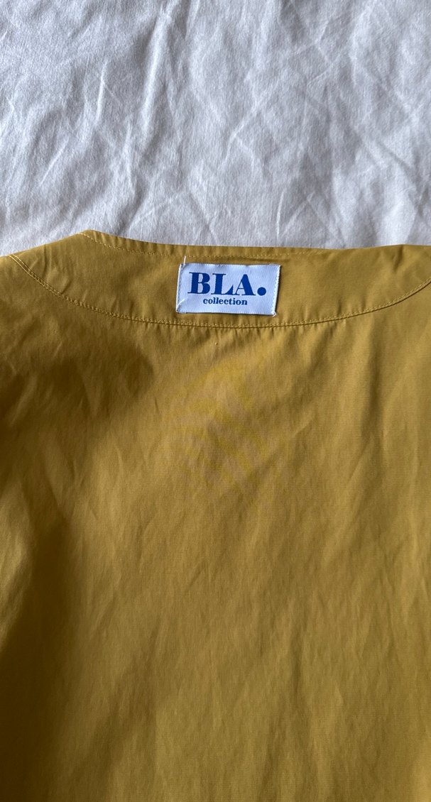 BLAH Kadın Sarı Keten Düğmeli Kolsuz Yelek - Görsel 4