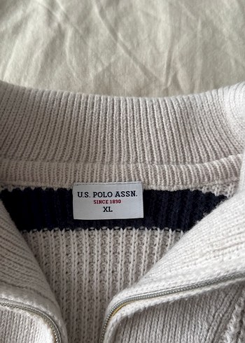 Yarım Fermuarlı Çizgili Kadın Triko - Görsel 5