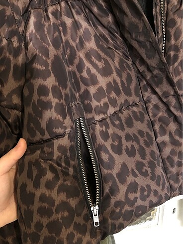 m Beden Leoparlı mont