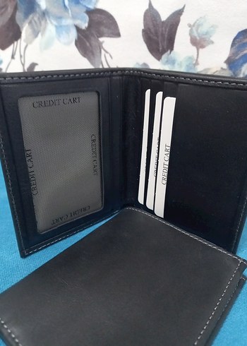 mavi jeans hakiki deri cuzdan - Görsel 5