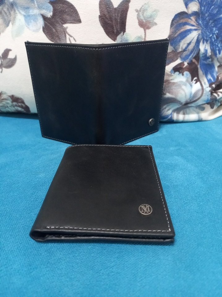 mavi jeans hakiki deri cuzdan - Görsel 2