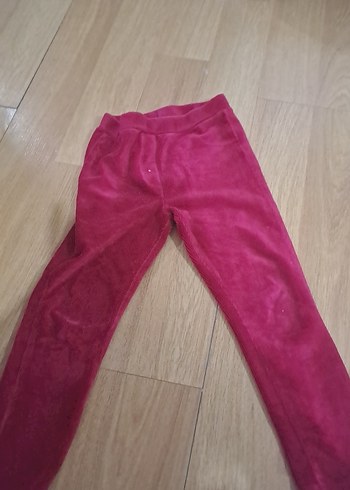 Kız Çocuk Pembe Süet Tayt - Görsel 3