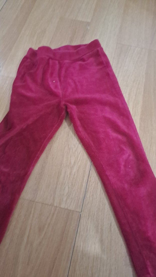 Kız Çocuk Pembe Süet Tayt - Görsel 2