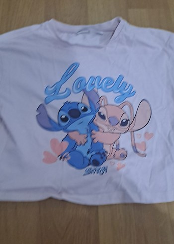 Kız Çocuk Beyaz Dantel Detaylı Baskılı Tişört - Görsel 3