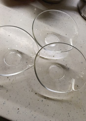 Şeffaf asimetrik Cam kase 12 adet - Görsel 4