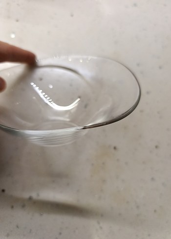 Şeffaf asimetrik Cam kase 12 adet - Görsel 3