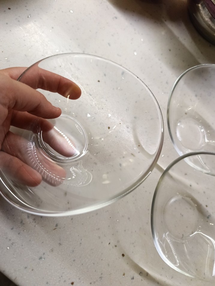 Şeffaf asimetrik Cam kase 12 adet - Görsel 5