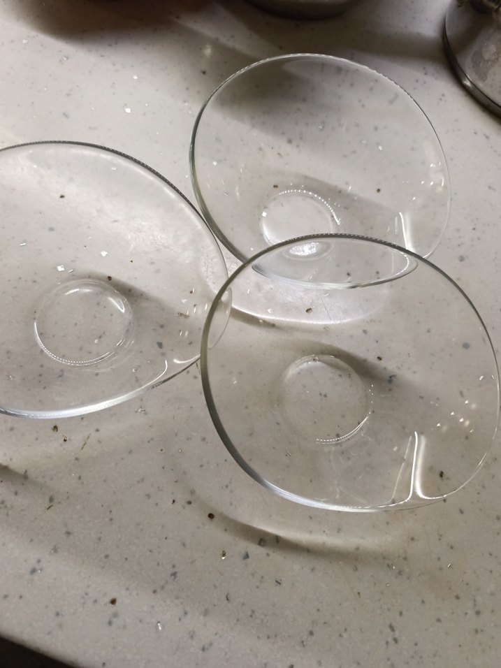 Şeffaf asimetrik Cam kase 12 adet - Görsel 4