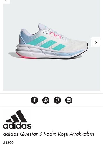 Adidas Questar 3 Kadın Beyaz Spor Ayakkabı