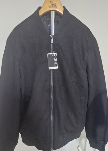 Defacto Siyah Suet Bomber Ceket