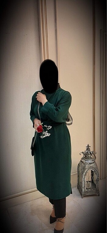 Uzun yeşil tunik