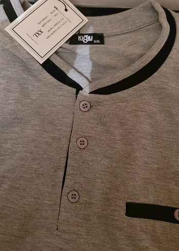 Gri Uzun Kollu Erkek Pijama Takımı - Görsel 3