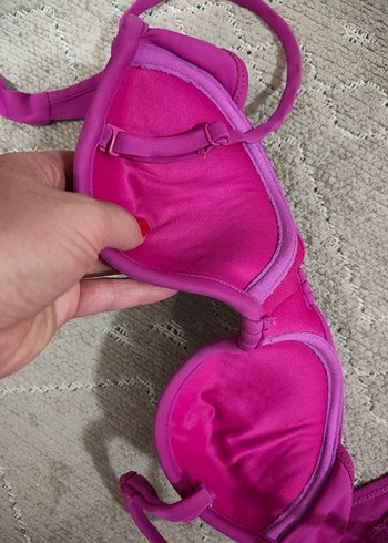 Pembe İnce Askılı Kadın Bikini Üstü - Görsel 2