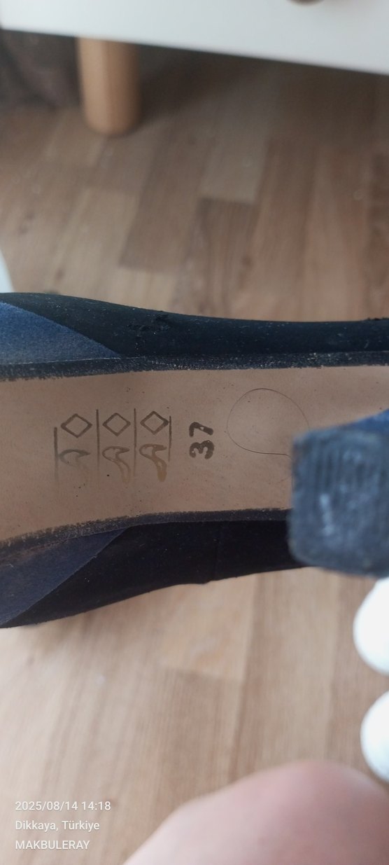 lacivert Süet Platform Topuklu Kadın Ayakkabı - Görsel 2