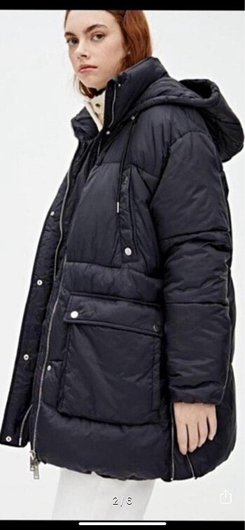 Pull and bear siyah mont
