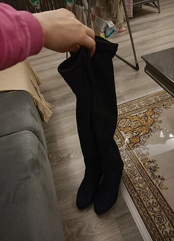 Diğer Siyah çorap çizme ipli 