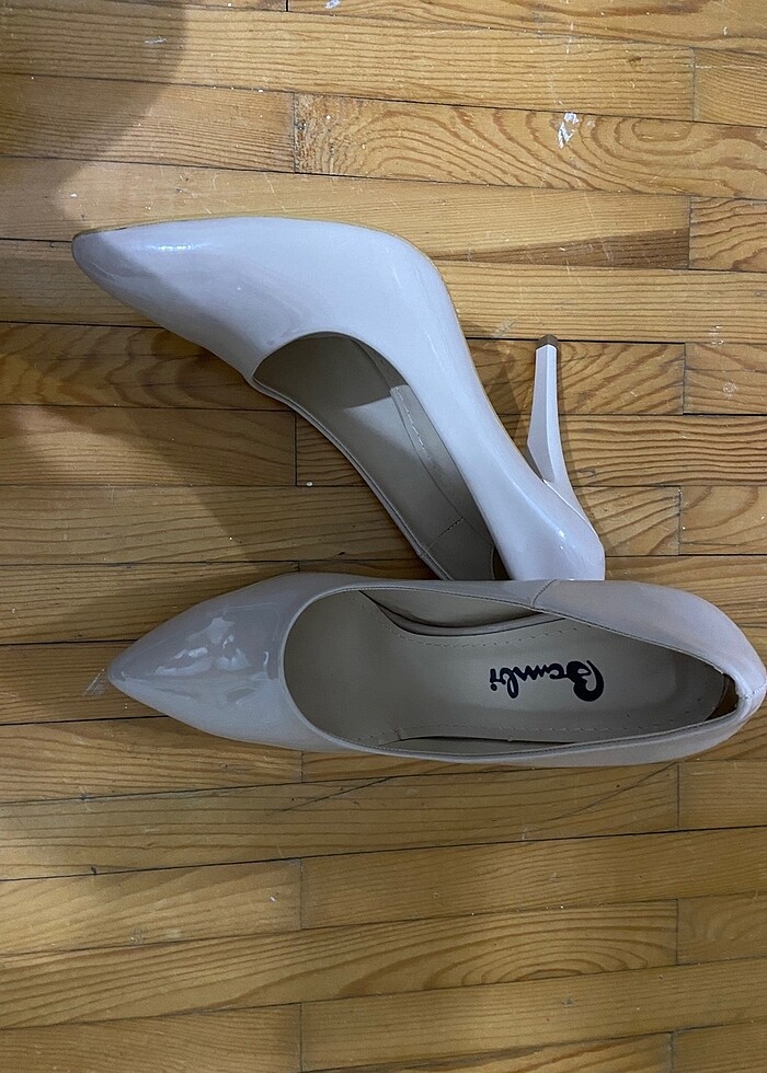 Bej topuklu ayakkabı - Görsel 2