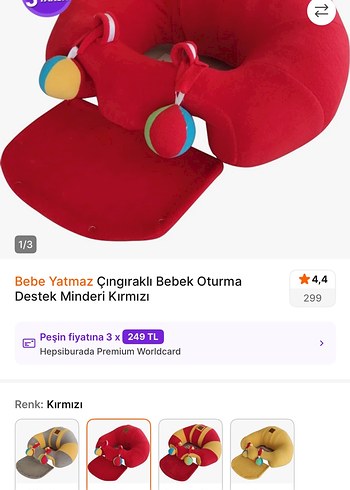 bebekler için destekli oturma yastığı - Görsel 2