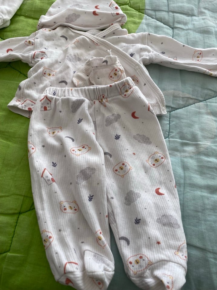 Bebek Hastane Kıyafeti Beyaz - Görsel 3