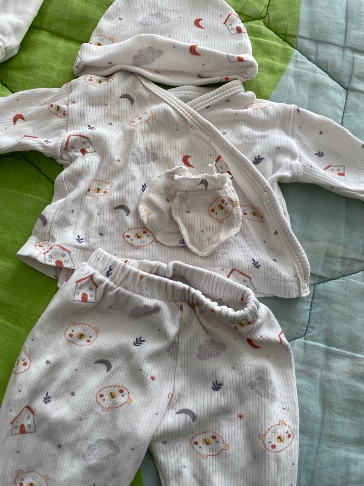 Bebek Hastane Kıyafeti Beyaz - Görsel 2