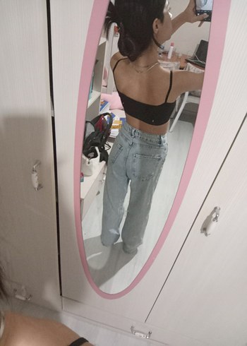 32 Beden mavi Renk trendyol milla bol paça jean