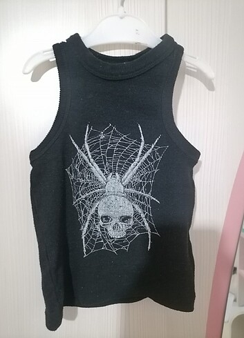 s Beden carpe örümcek baskılı crop s/m